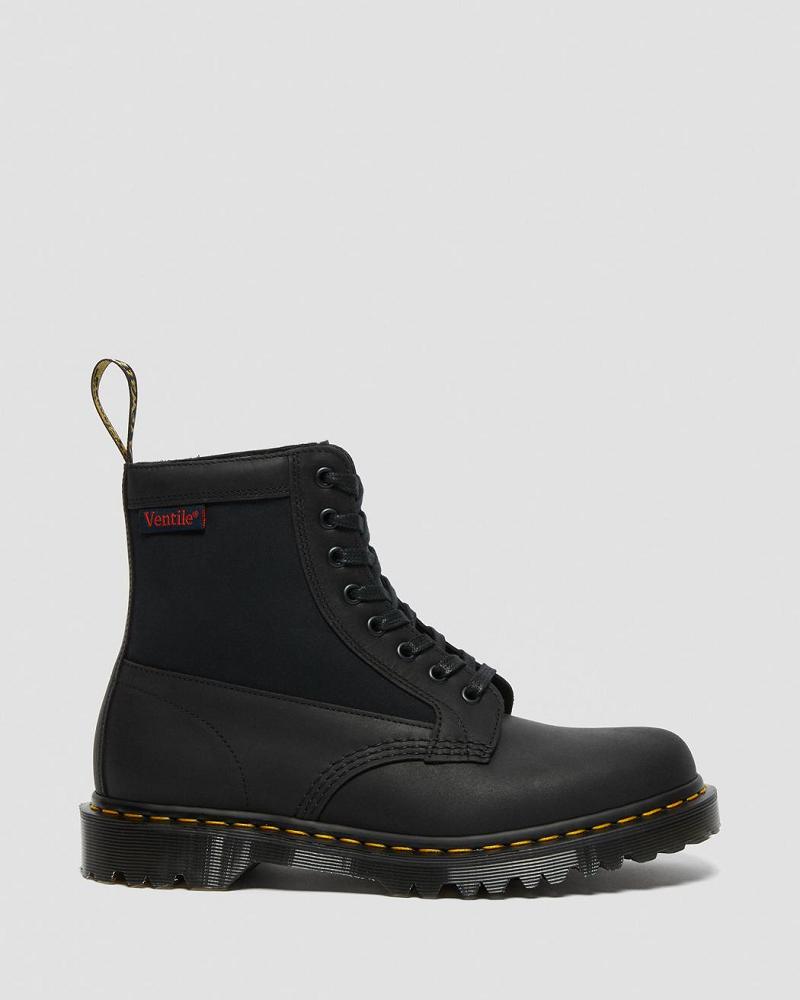 Dr Martens 1460 Panel Made in England Leren Veterlaarzen Heren Zwart | NL 289PJJ